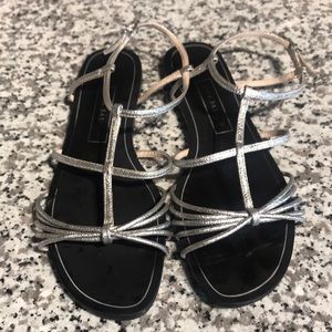 Zara silver sandals